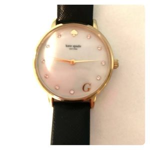 Kate spade black leather watch